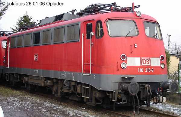 Kein weiteres Foto der Lok 315 vorhanden