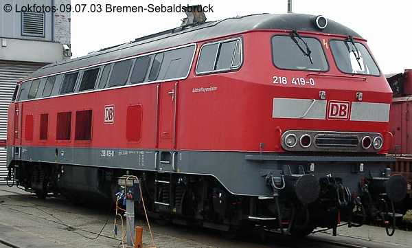 Kein weiteres Foto der Lok 419 vorhanden